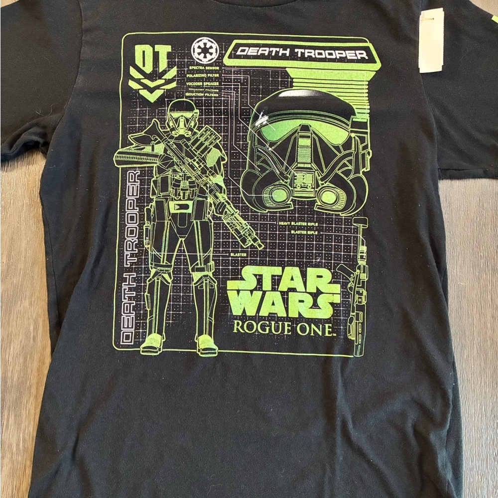 Star Wars Rogue One Black and Neon Green Tee